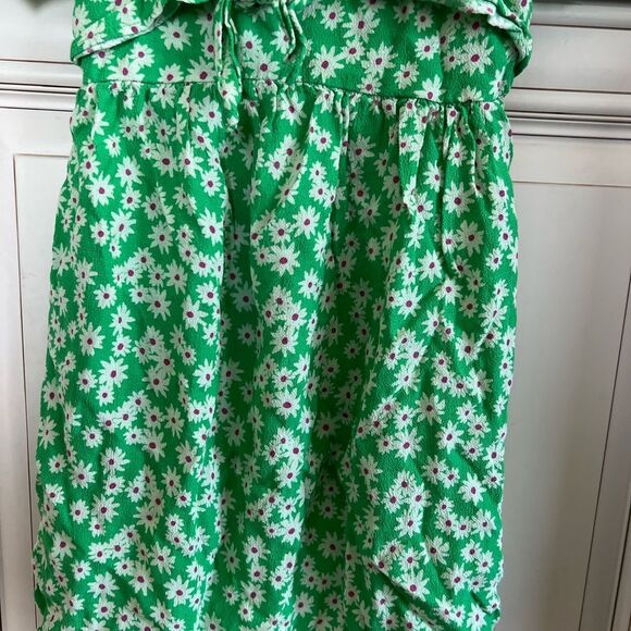 Zara Green Floral Dress Sz 7 - Picture 8 of 8
